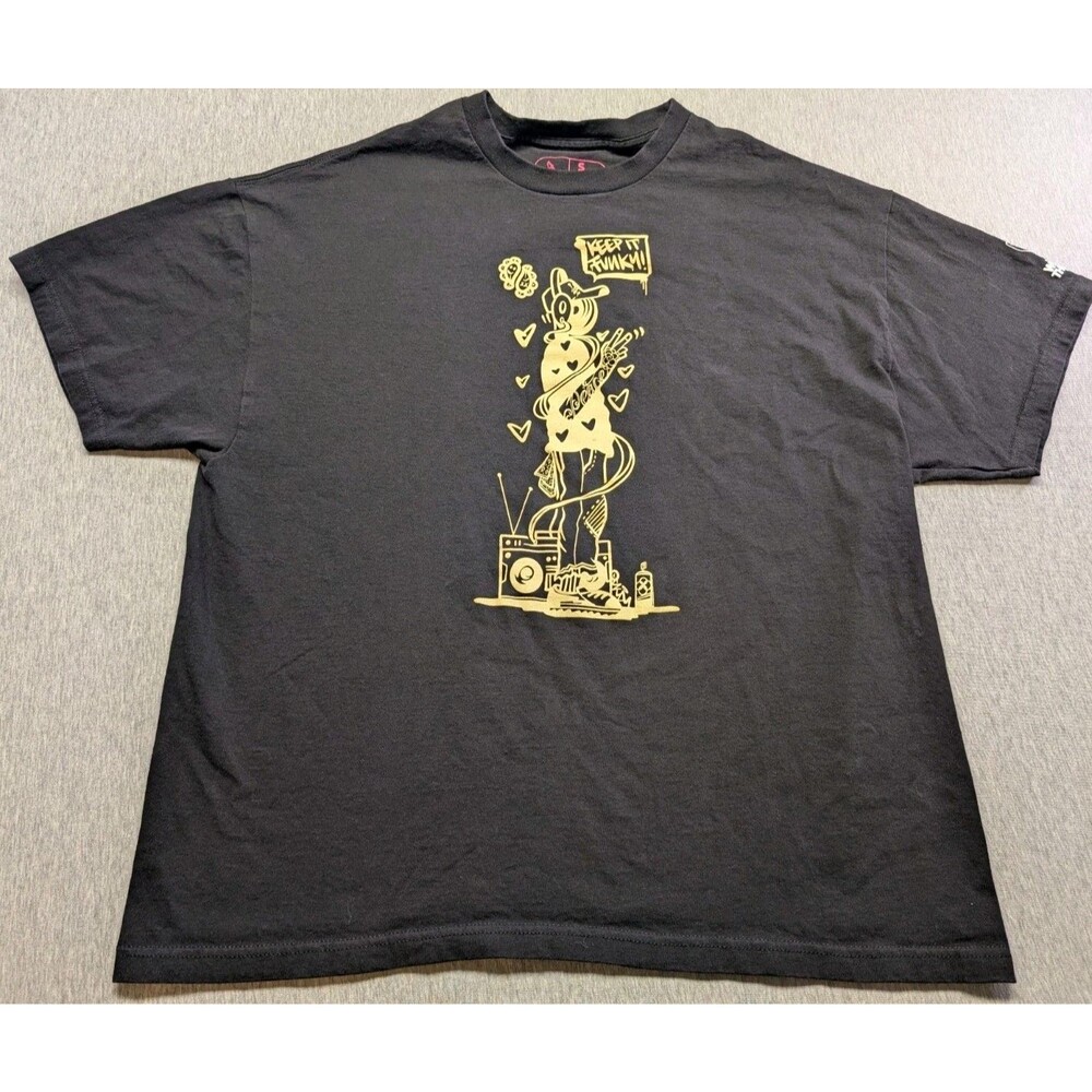 "keep It Funky" Wishful Thinking Black T-Shirt 90s Hip Hop Style XXL